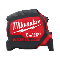 Milwaukee Premium Wide Blade Rolmaat 8 m/26 ft - 4932471818 - 4058546297176 - 4932471818 - Mastertools.nl