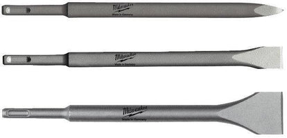 Milwaukee Set SDS-plus beitels SDS-Plus 3 pct beitel set - 4932430001 - 4002395376629 - 4932430001 - Mastertools.nl