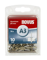 Novus Blindklinknagel A3 X 10mm, Alu SB, 70 st. - 045-0030 - 4009729016053 - 045-0030 - Mastertools.nl