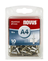 Novus Blindklinknagel A4 X 10mm, Alu SB, 70 st. - 045-0033 - 4009729016084 - 045-0033 - Mastertools.nl