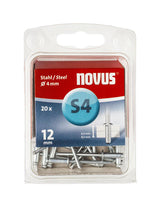 Novus Blindklinknagel S4 X 12mm, Staal S4, 20 st. - 045-0037 - 4009729016121 - 045-0037 - Mastertools.nl