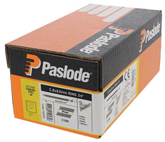 Paslode 34° Papier Gebonden Stripnagels IM350 | D-Kop | 2,8x63 mm | Inox A2 | Ring | +1x Gas VE=1100 - 141261 - 5701291412613 - 141261 - Mastertools.nl