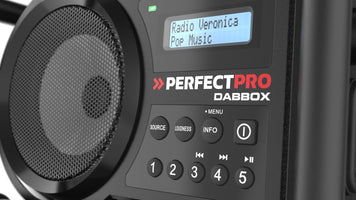 Perfectpro DBX3 DABBOX Bouwradio DAB+ FM Bluetooth Oplaadbaar - 8719689465186 - DBX3 - Mastertools.nl