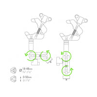 PIHER Camera/Laser Klem voor Telescopische Steun - 34061 - 8422473340612 - 34061 - Mastertools.nl