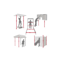 PIHER Multiprop P2 Telescopische Steun 95-170cm - 30011 - 8422473300111 - 30011 - Mastertools.nl