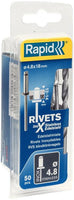 Rapid RVS klinknagel Ø4.8 x 18 mm - 5000397 - 4051661013577 - 5000397 - Mastertools.nl