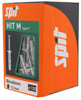 Spit Hit m Slagplug 6x40/12 met kraag - 050119 - 3439510501191 - 050119 - Mastertools.nl