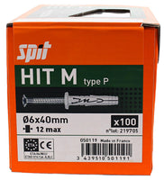 Spit Hit m Slagplug 6x40/12 met kraag - 050119 - 3439510501191 - 050119 - Mastertools.nl