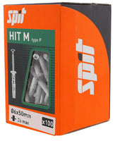 Spit Hit m Slagplug 6x50/25 met kraag - 050121 - 3439510501214 - 050121 - Mastertools.nl