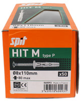 Spit Hit m Slagplug 8x110/80 met kraag - 060093 - 3439510600931 - 060093 - Mastertools.nl